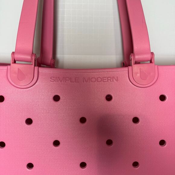 Simple Modern Getaway Bag XL Pink Waterproof EVA Tote Tip-Proof Beach Tote - Picture 3 of 12